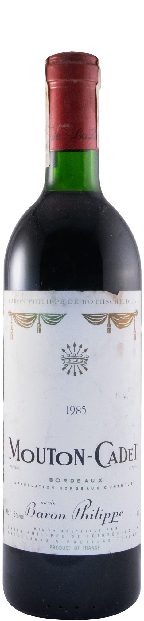 1985 Mouton Cadet La Baronnie Baron Philippe Rothschild red