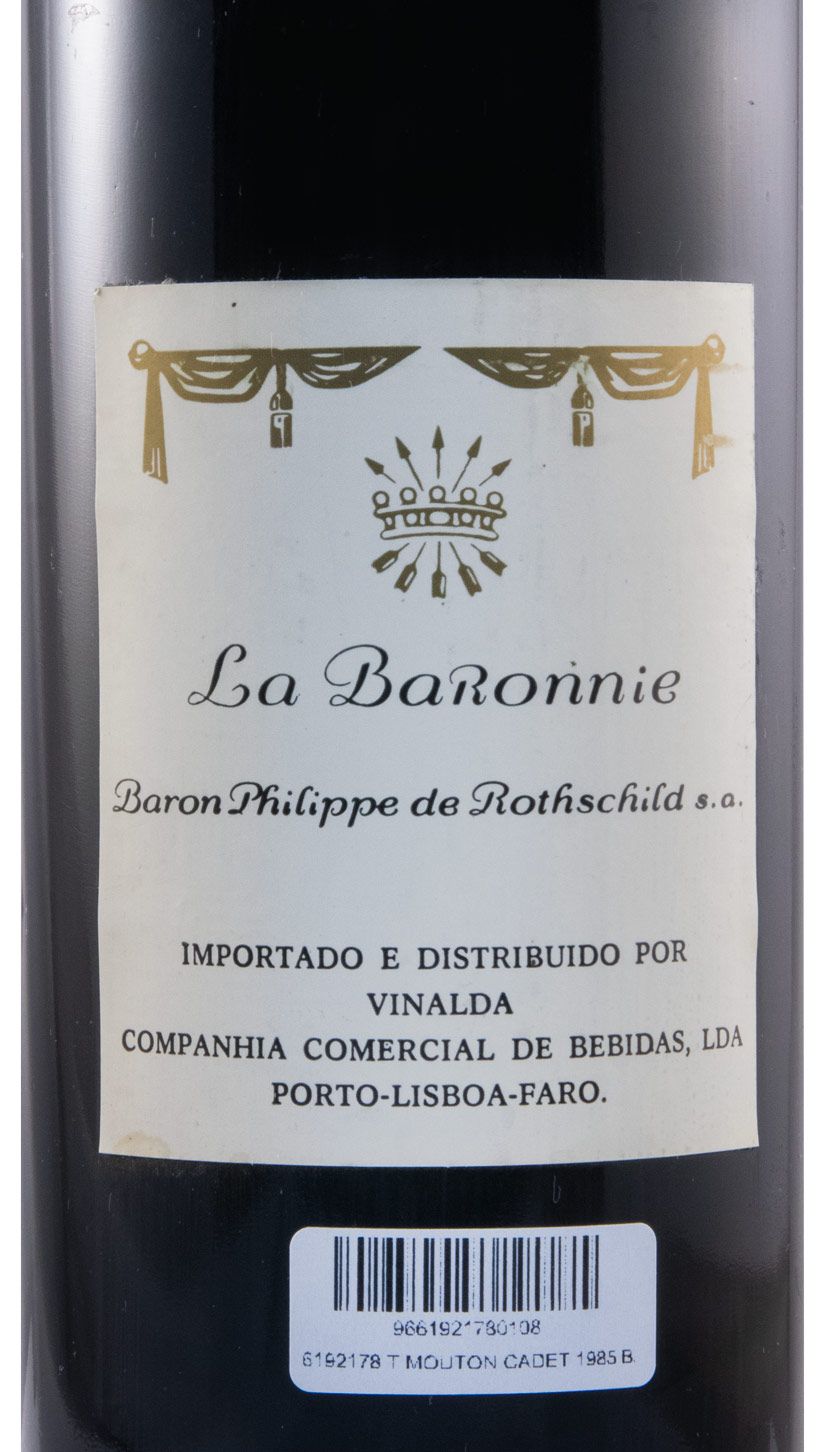 1985 Mouton Cadet La Baronnie Baron Philippe Rothschild red