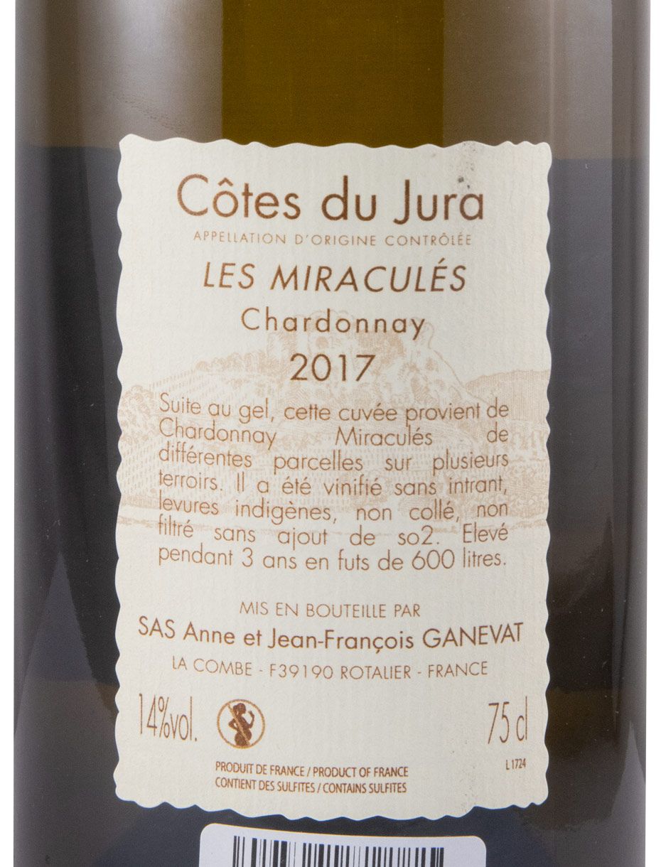 2017 Jean-François Ganevat Les Miraculés Chardonnay Côtes du Jura biológico branco