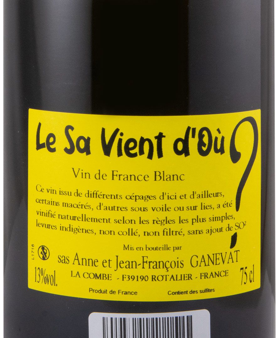 2017 Jean-François Ganevat Sa Vient d'Où branco