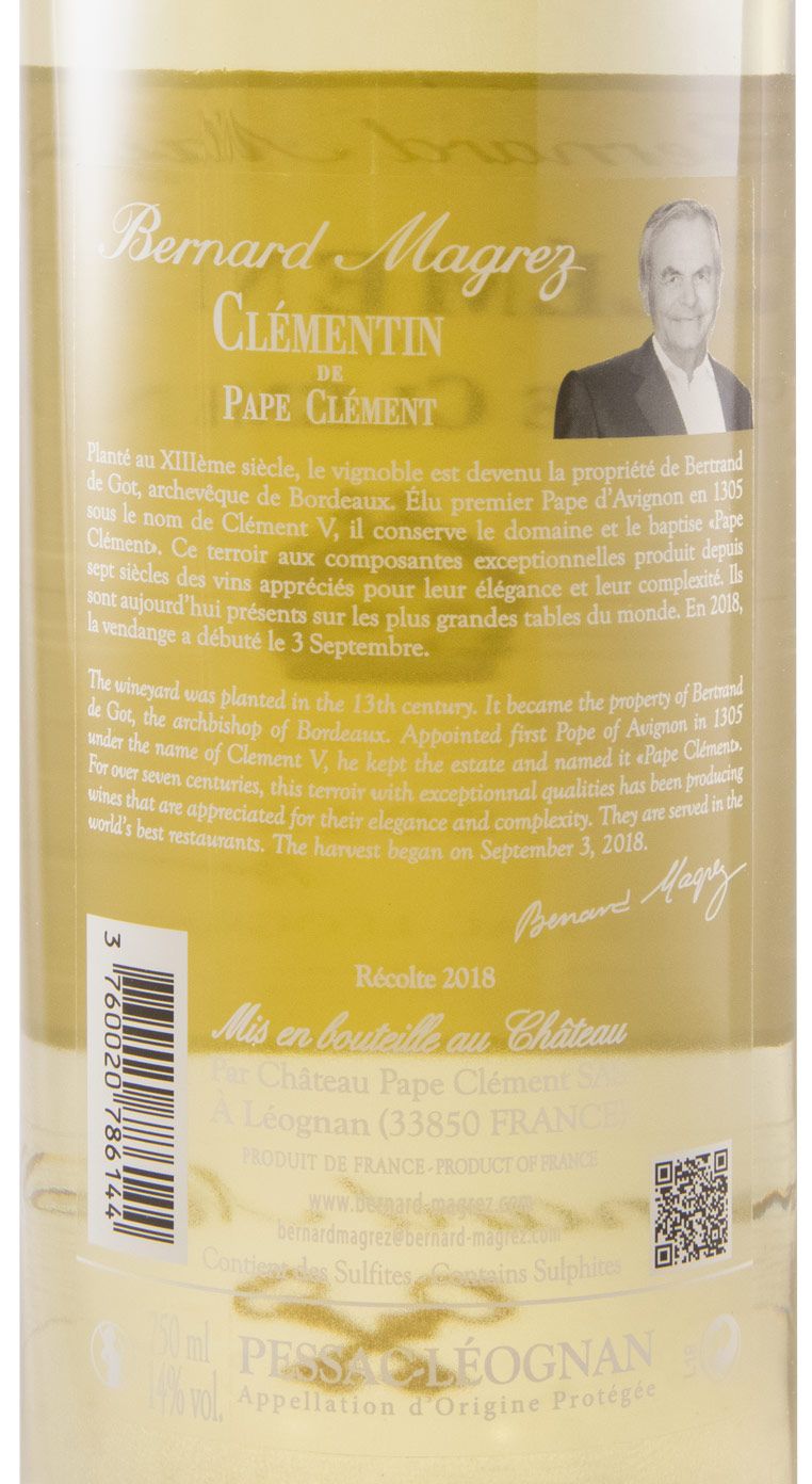 2018 Château Pape Clément Clémentin Pessac-Léognan branco