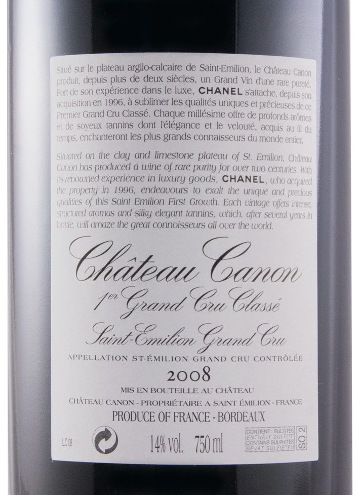 2008 Château Canon Saint-Émilion red