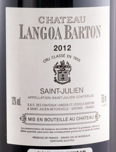 2012 Château Langoa Barton Saint-Julien tinto