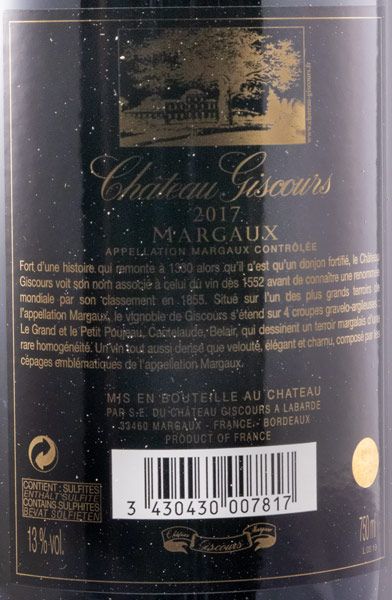 2017 Château Giscours Margaux tinto