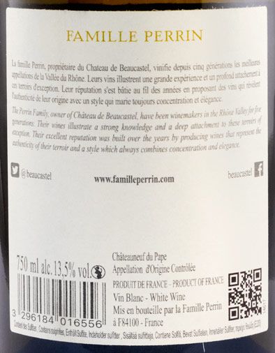 2019 Château de Beaucastel Les Sinards Châteauneuf-du-Pape branco