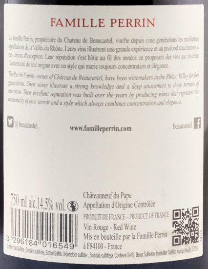2018 Château de Beaucastel Les Sinards Châteauneuf-du-Pape tinto