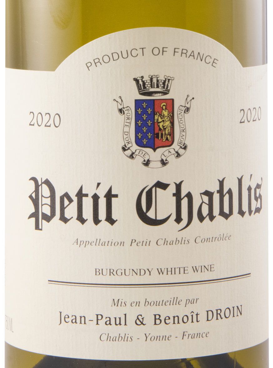 2020 Jean-Paul & Benoît Droin Petit Chablis white