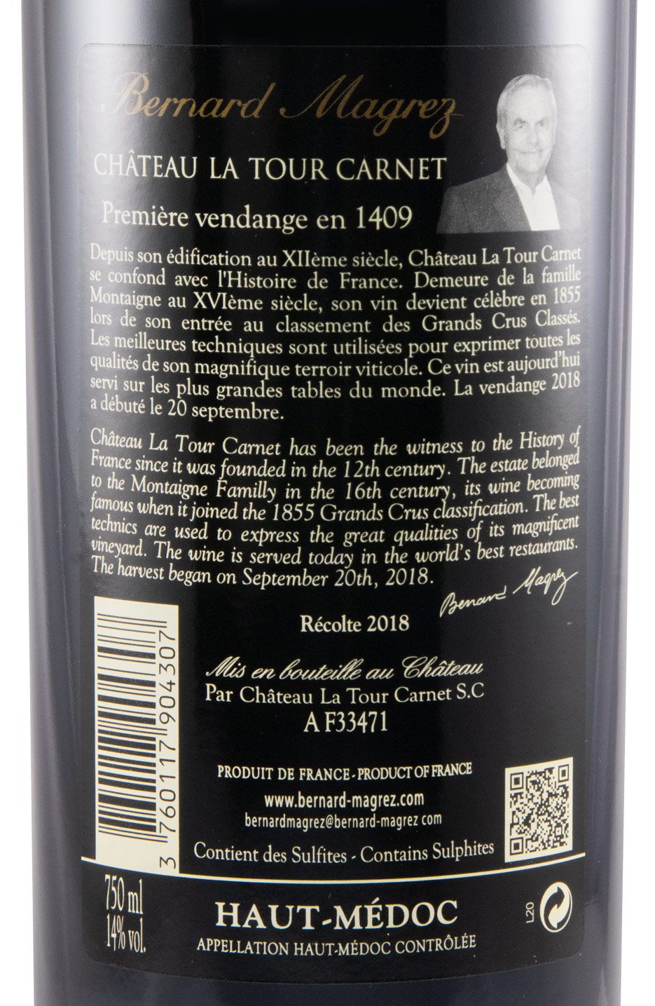 2018 Château La Tour Carnet Haut-Médoc red