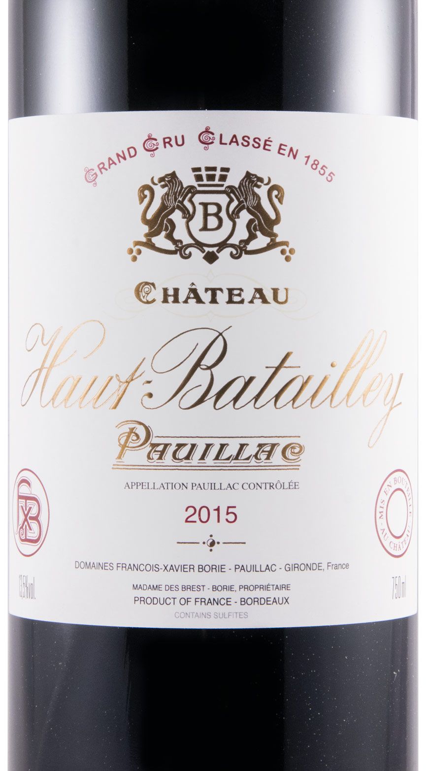 2015 Château Haut-Batailley Pauillac red