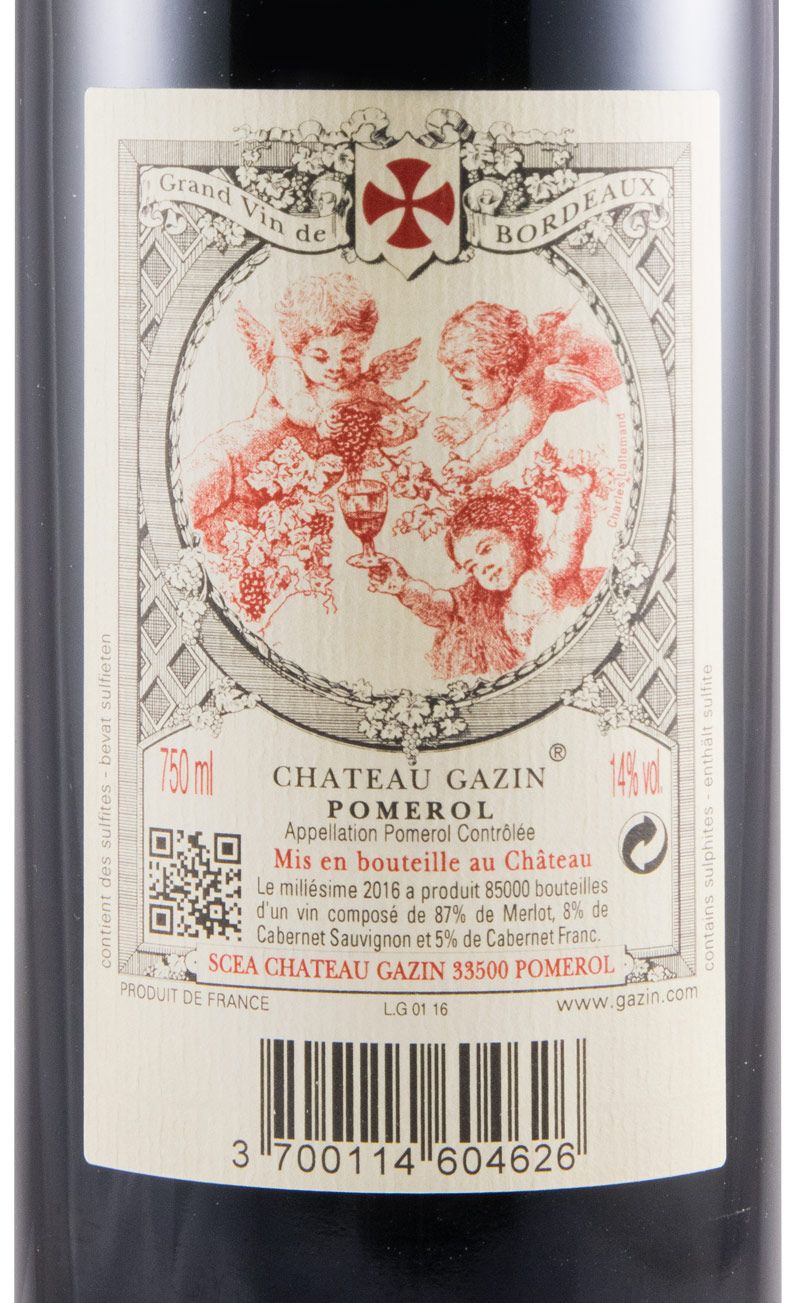 2016 Château Gazin Pomerol red