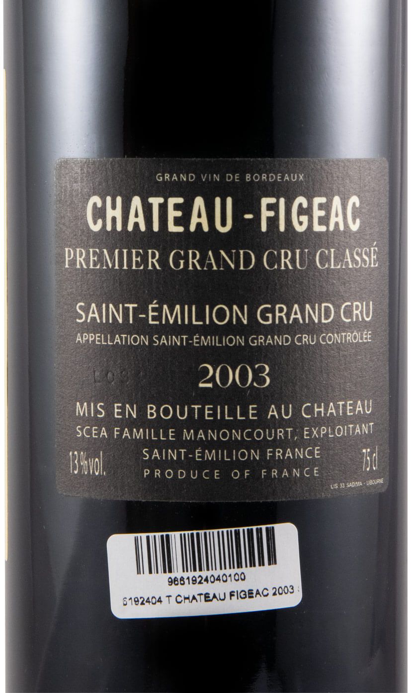 2003 Château-Figeac Saint-Émilion tinto
