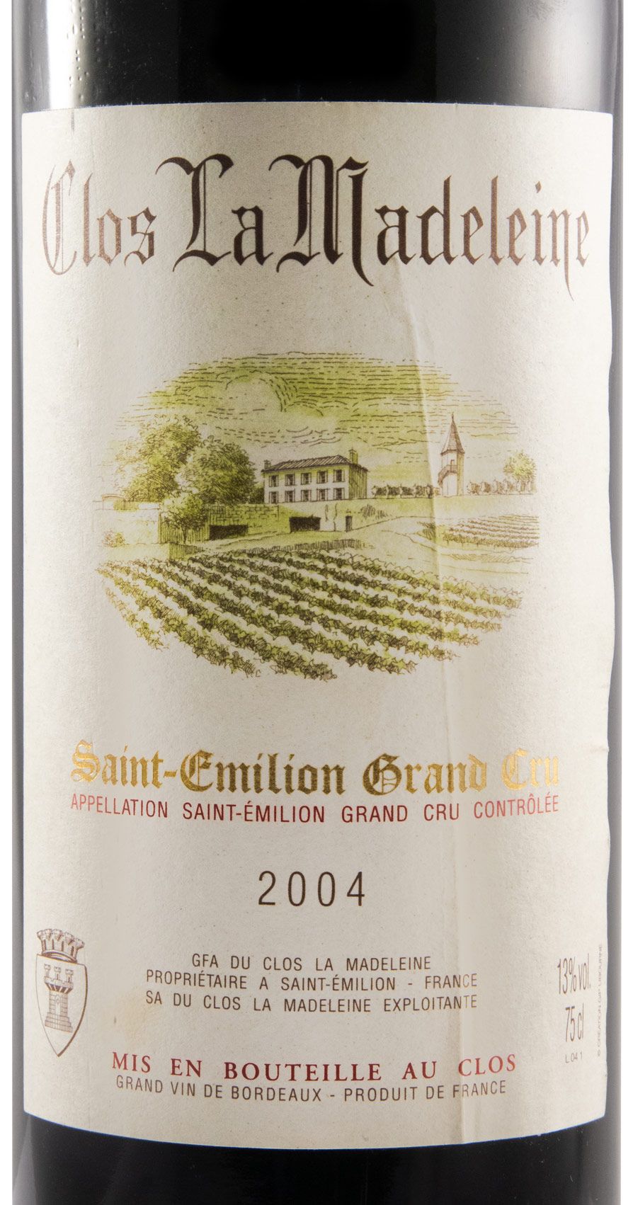2004 Clos La Madeleine Saint-Émilion red