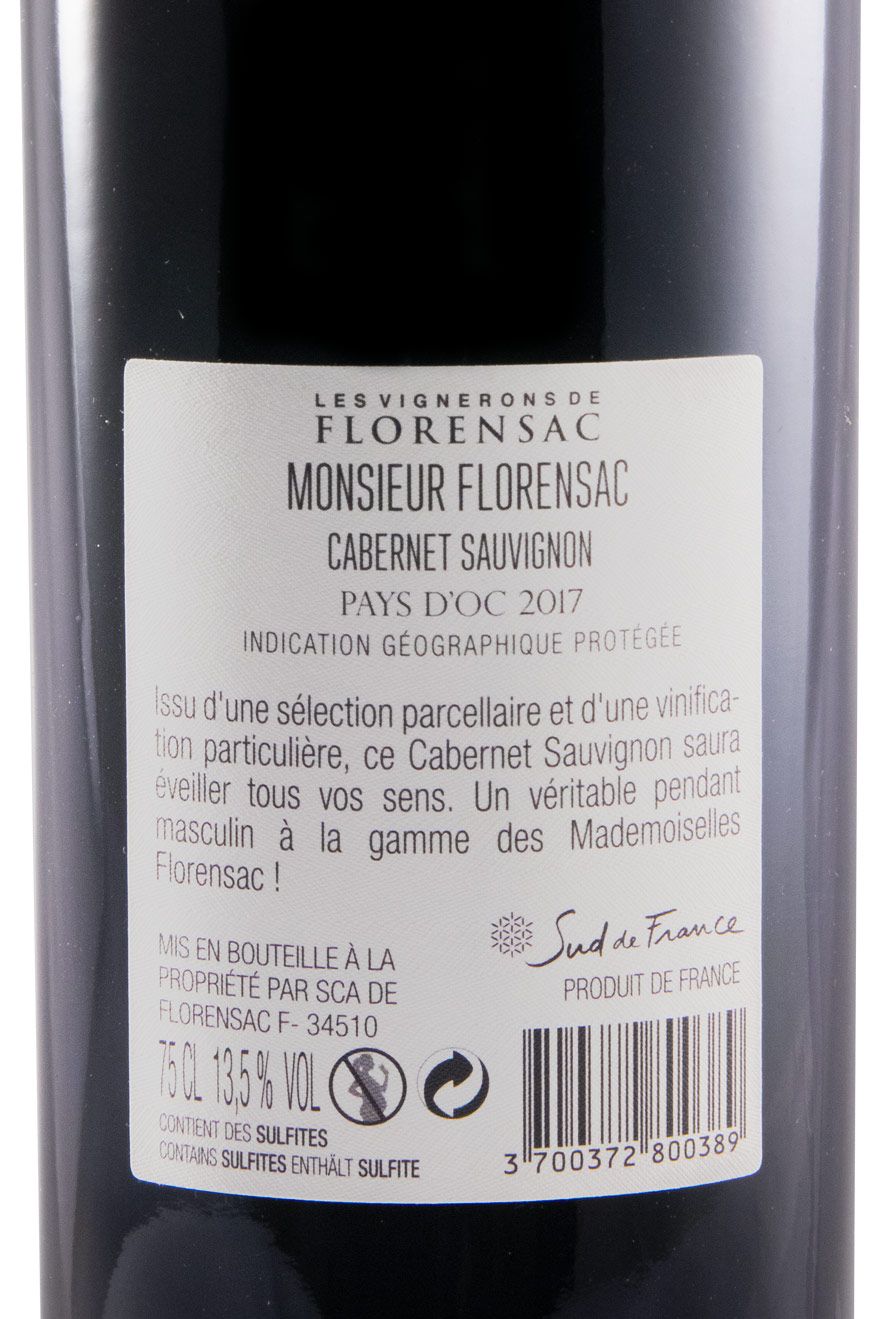 2017 Les Vignerons de Florensac Monsieur Florensac Pays d'Oc red
