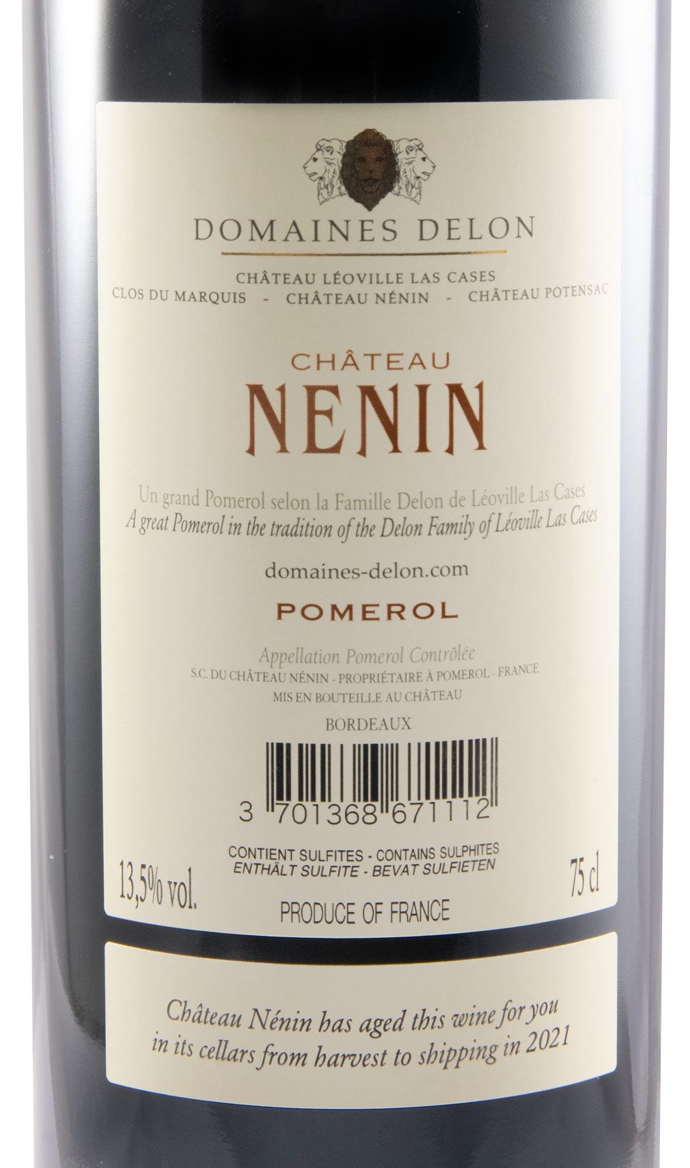 2011 Château Nénin Pomerol red