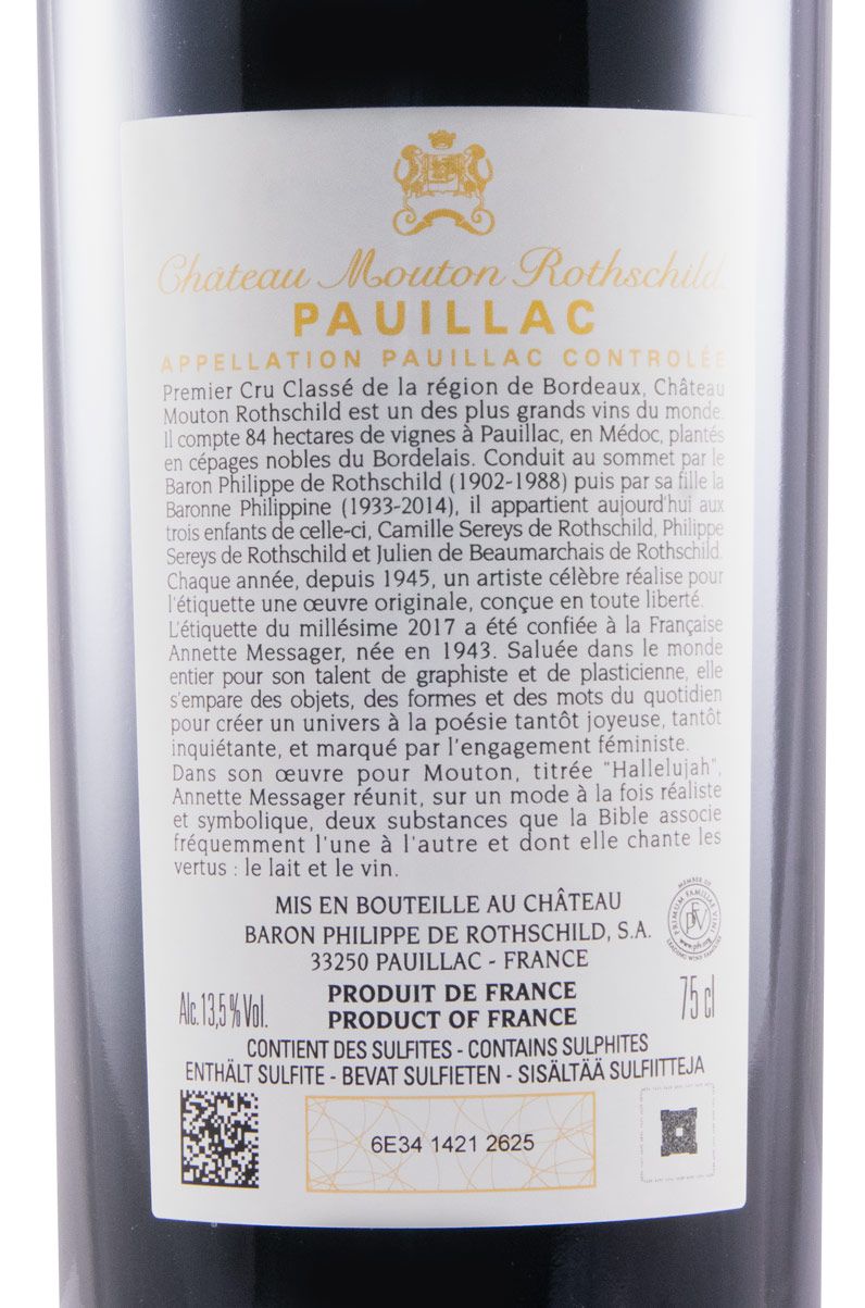 2017 Château Mouton Rothschild Pauillac tinto