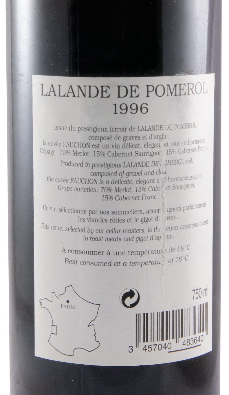 1996 Fauchon Reserve Lalande de Pomerol red