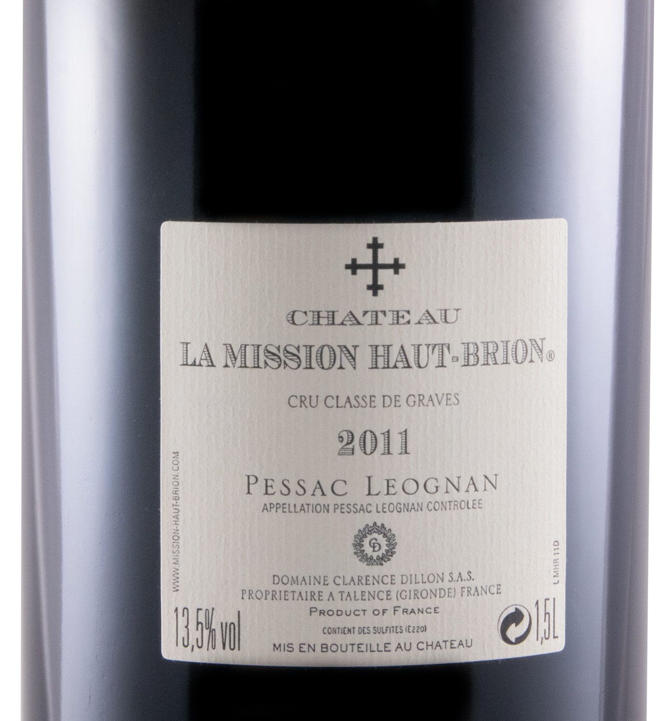 2011 Château La Mission Haut Brion Pessac-Léognan tinto 1,5L