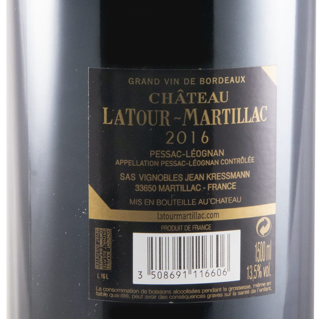 2016 Château Latour-Martillac Pessac-Léognan red 1.5L