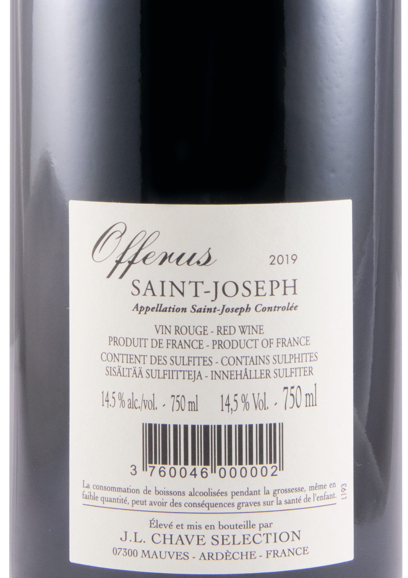 2019 Domaine Jean-Louis Chave Sélection Offerus Saint-Joseph tinto