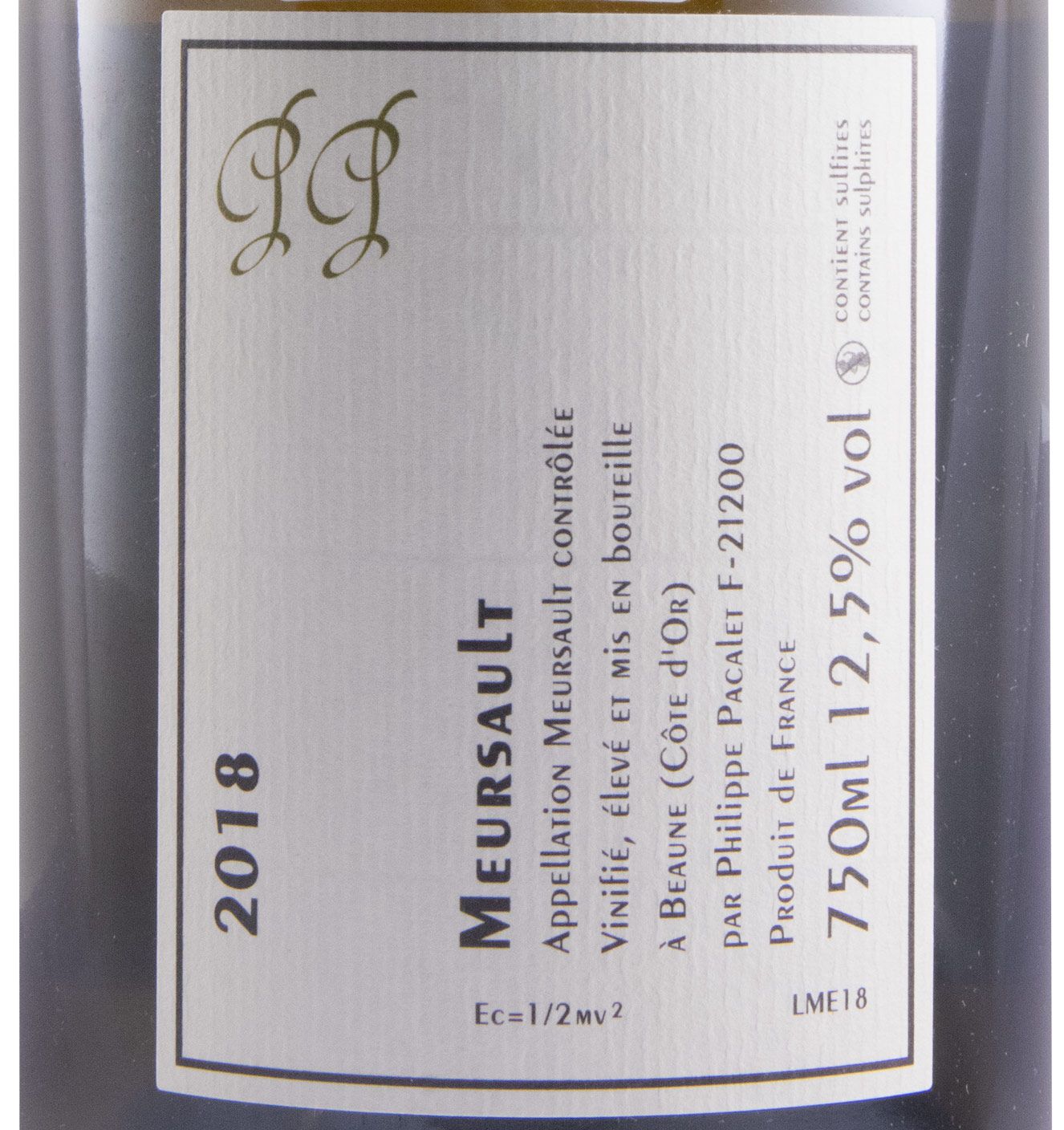 2018 Philippe Pacalet Meursault branco