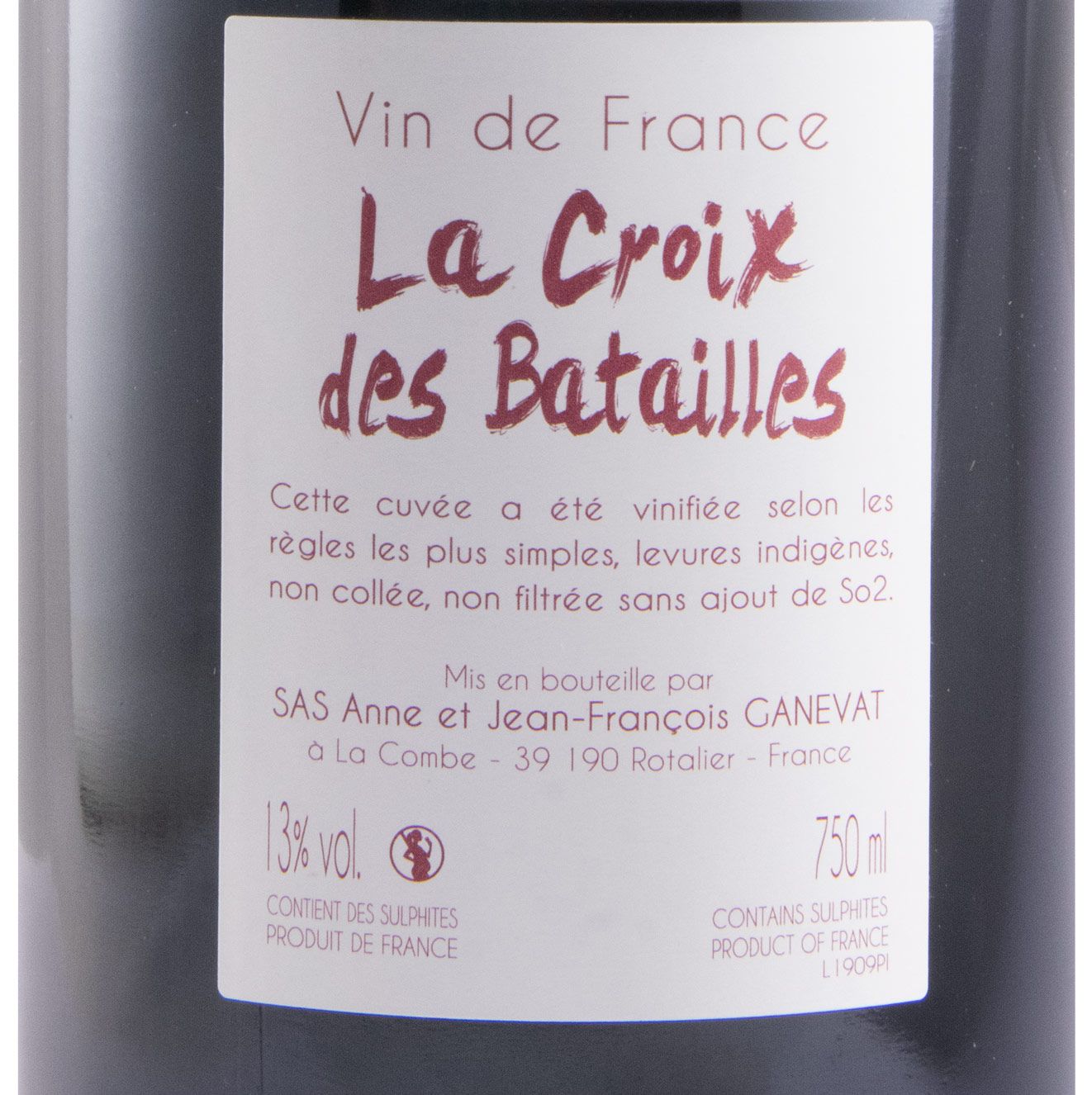 Anne et Jean-François Ganevat La Croix des Batailles tinto