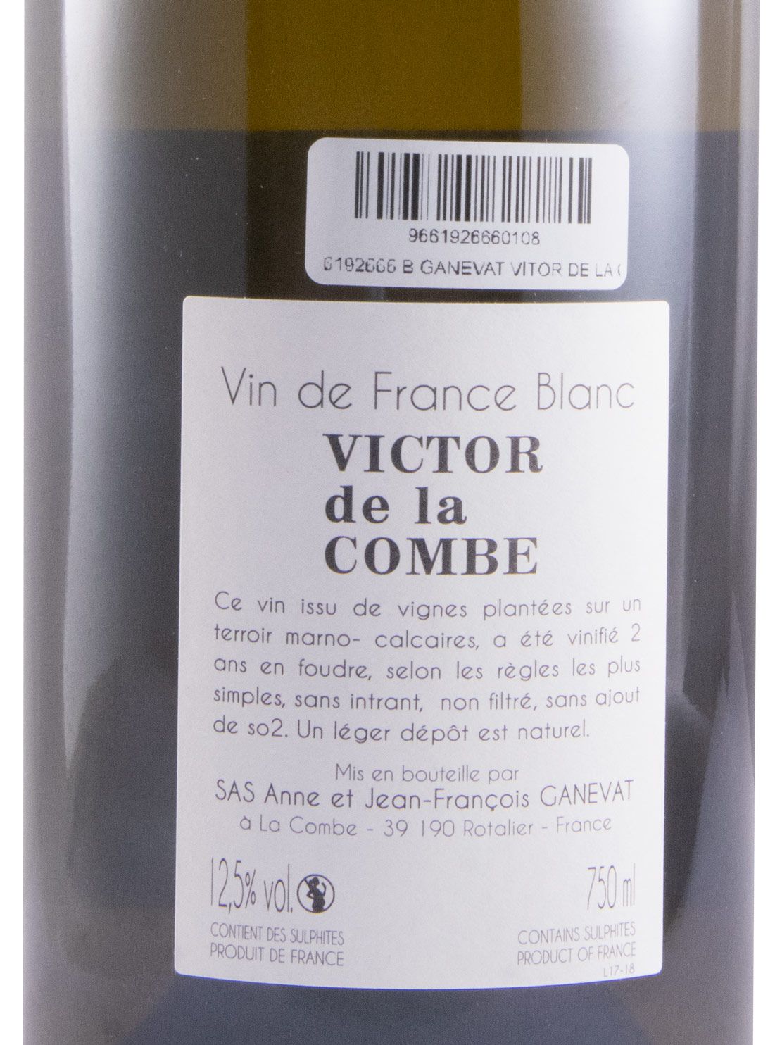 Anne et Jean-François Ganevat Victor de la Combe white