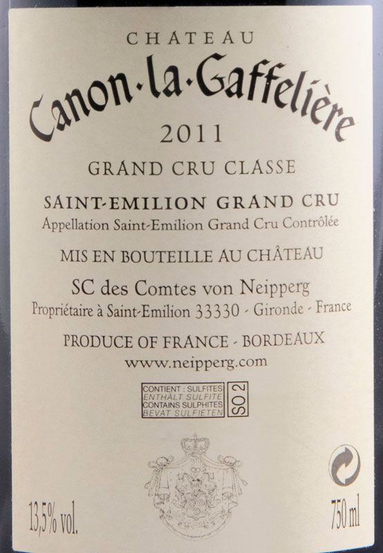 2011 Château Canon-La-Gaffelière Saint-Émilion tinto