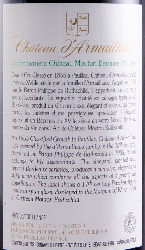 2011 Château d'Armailhac Pauillac red