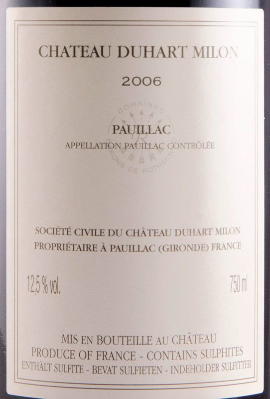 2006 Château Duhart-Milon Pauillac tinto