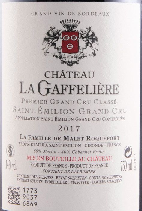 2017 Château La Gaffelière Saint-Émilion tinto