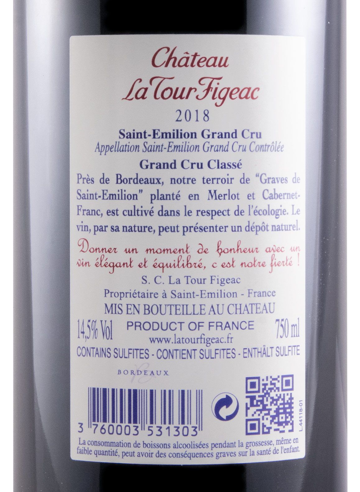 2018 Château La Tour Figeac Saint-Émilion tinto