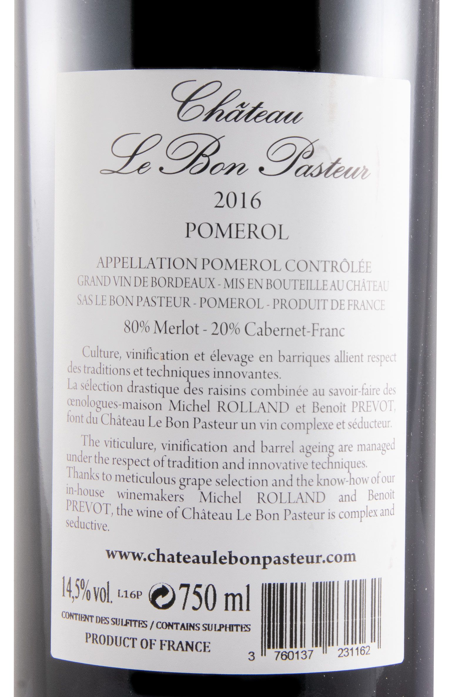 2016 Château Le Bon Pasteur Pomerol tinto