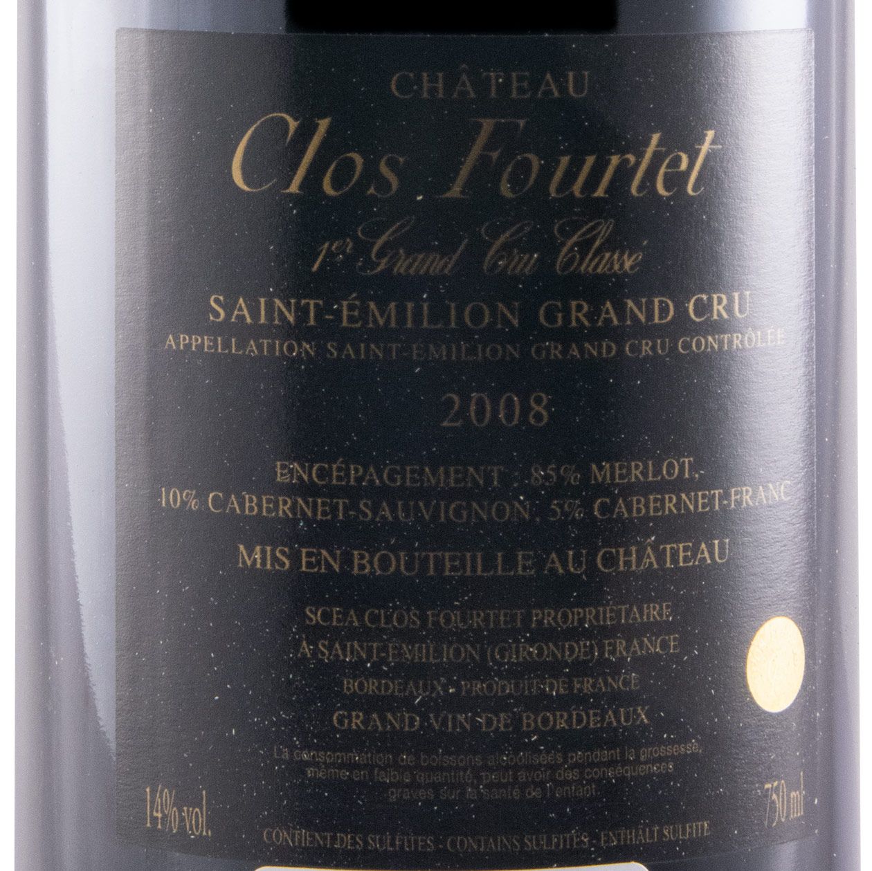 2008 Château Clos Fourtet Saint-Émilion red