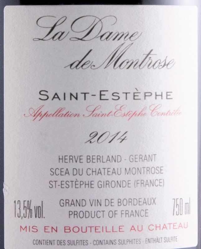 2014 Château Montrose La Dame de Montrose Saint-Estèphe red