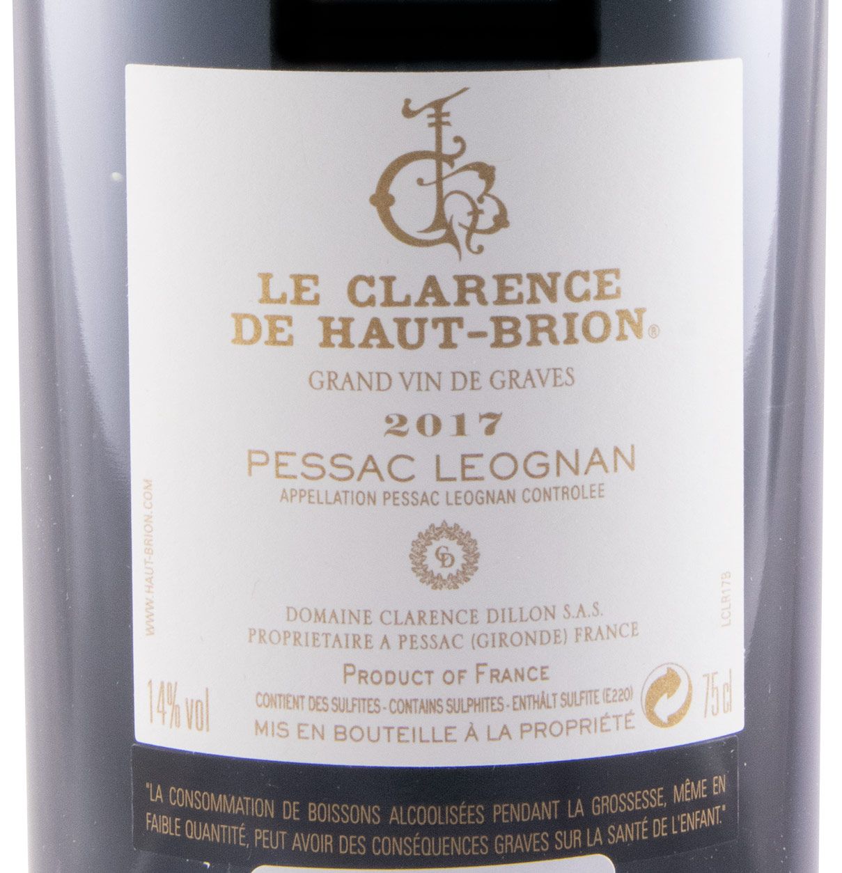 2017 Château Haut-Brion Le Clarence de Haut-Brion Pessac-Léognan tinto