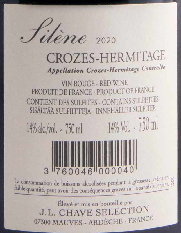 2020 Domaine Jean-Louis Chave Sélection Silène Crozes-Hermitage tinto