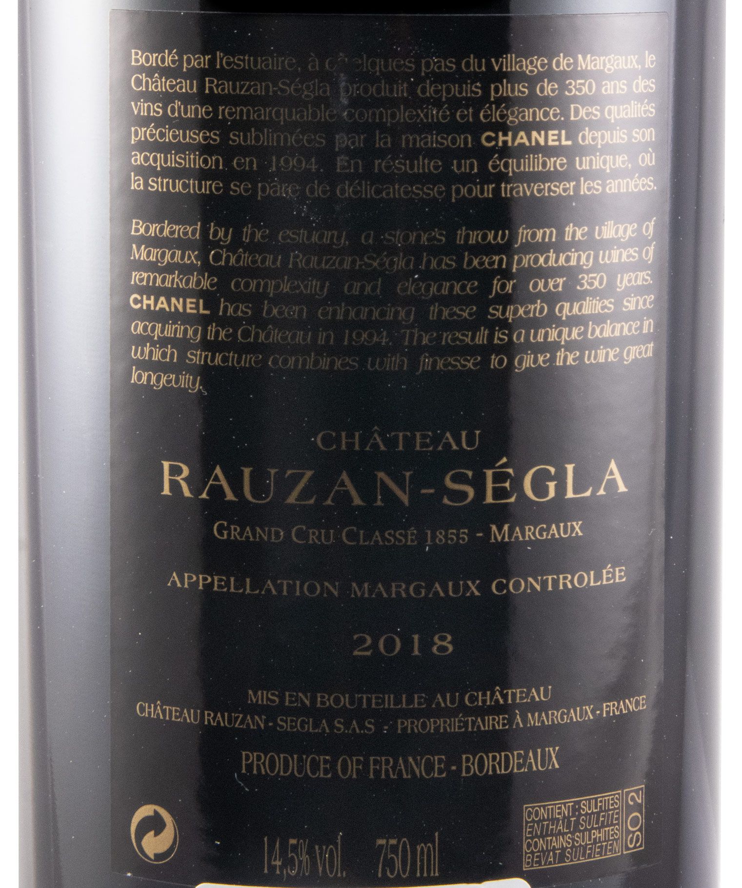 2018 Château Rauzan-Ségla Margaux red