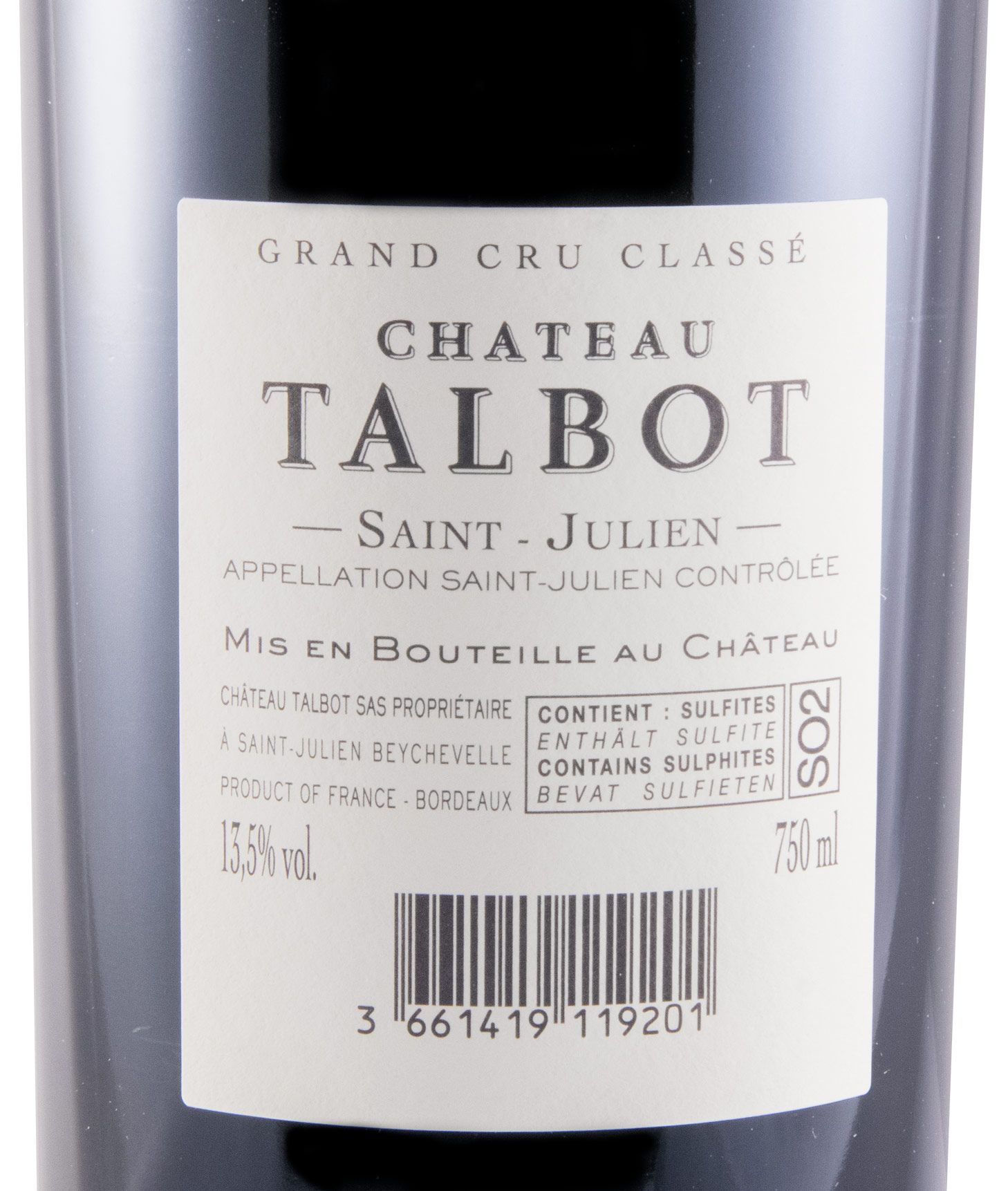 2019 Château Talbot Saint-Julien red