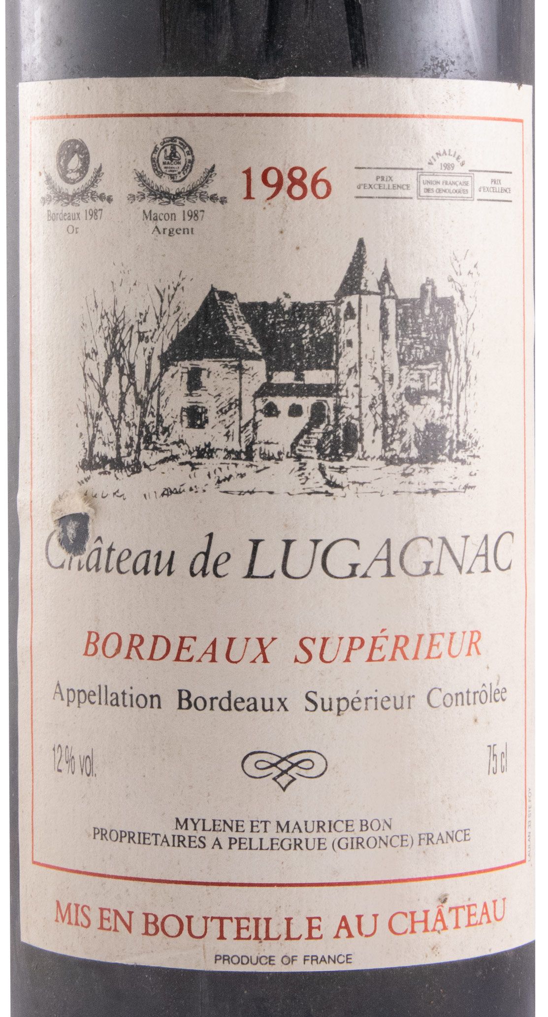 1986 Château de Lugagnac Bordeaux Supérieur red