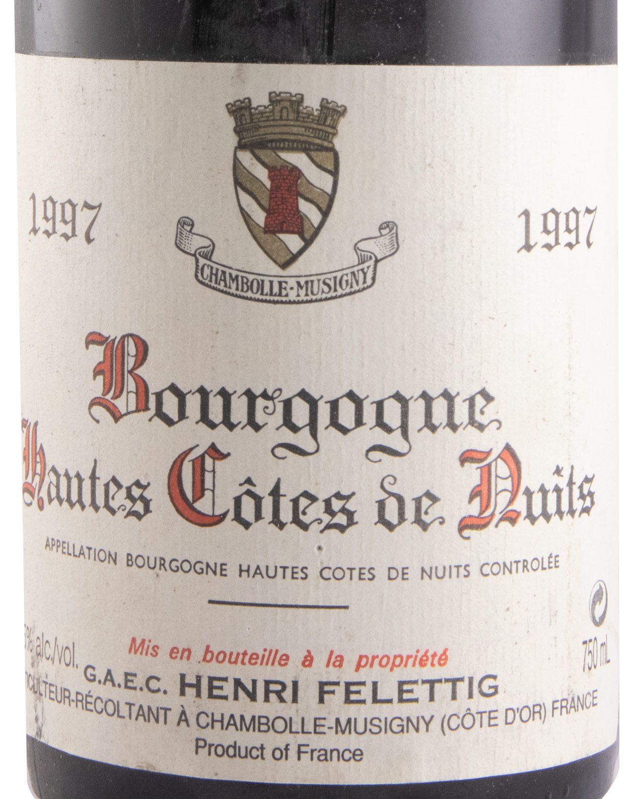 1997 Domaine Henri Felettig Hautes-Côte de Nuits red