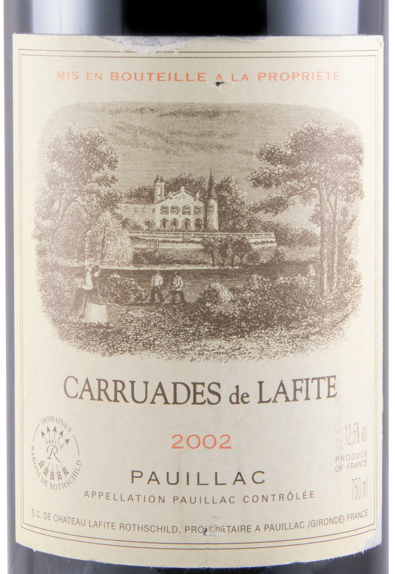 2002 Château Lafite Rothschild Carruades de Lafite Pauillac tinto