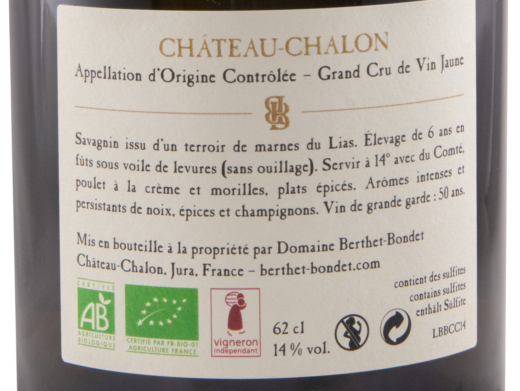 2014 Domaine Berthet-Bondet Château-Chalon organic white