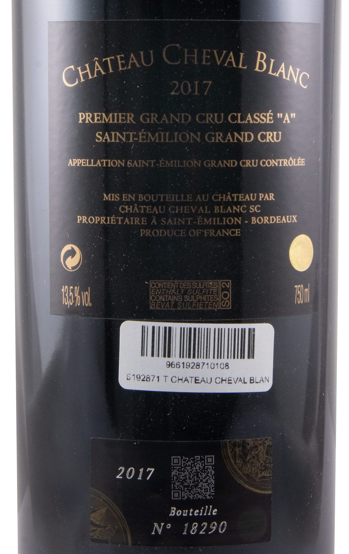 2017 Château Cheval Blanc Saint-Émilion red