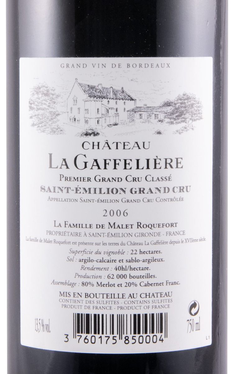2006 Château La Gaffelière Saint-Émilion tinto