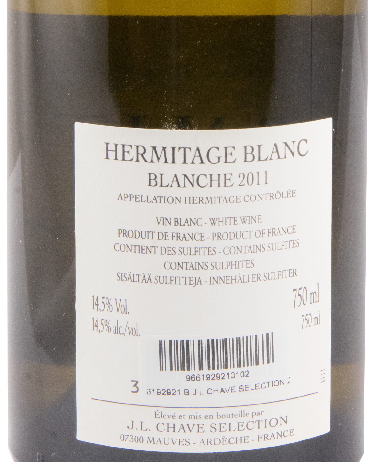 2011 Domaine Jean-Louis Chave Sélection Blanche Hermitage white