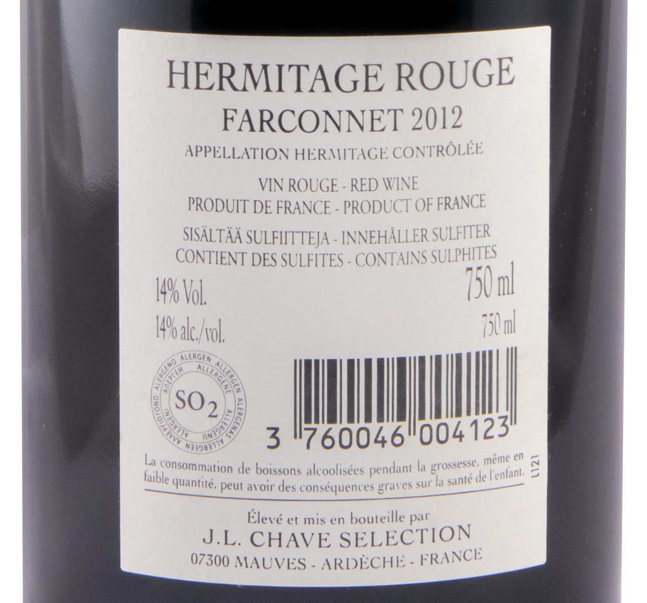 2012 Domaine Jean-Louis Chave Sélection Farconnet Hermitage tinto