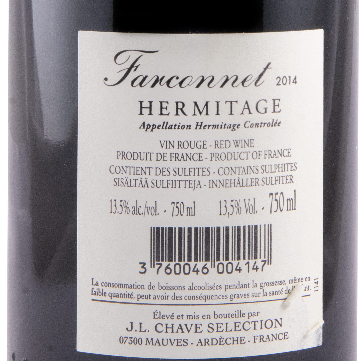 2014 Domaine Jean-Louis Chave Sélection Farconnet Hermitage tinto