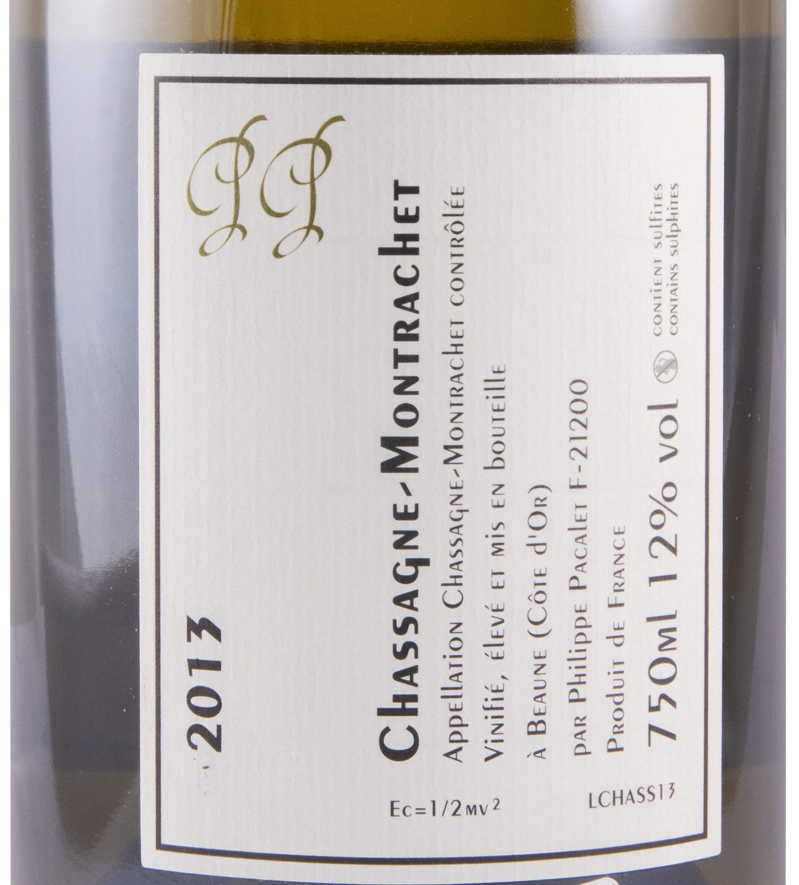 2013 Philippe Pacalet Chassagne-Montrachet Côte de Beaune branco