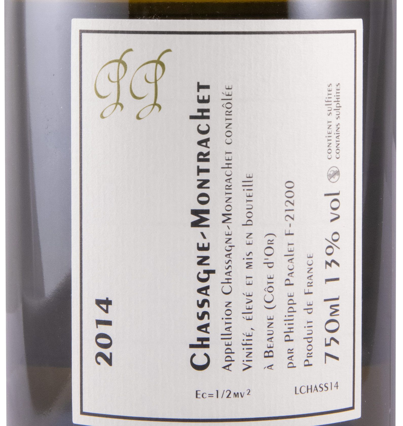 2014 Philippe Pacalet Chassagne-Montrachet Côte de Beaune branco