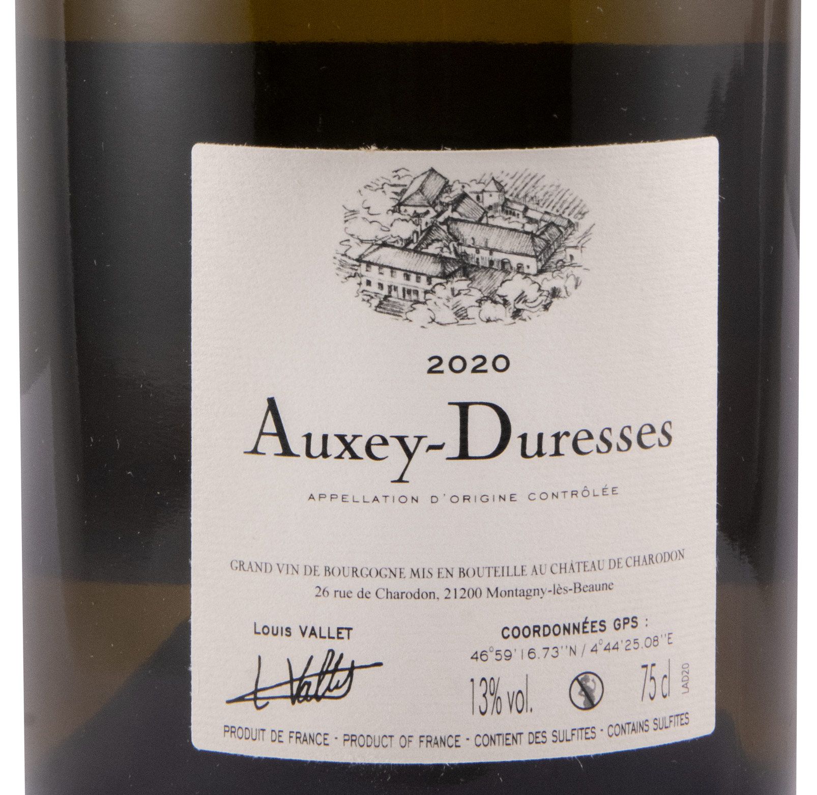2020 Château de Charodon Auxey-Duresses branco